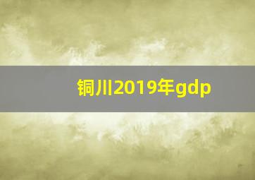 铜川2019年gdp