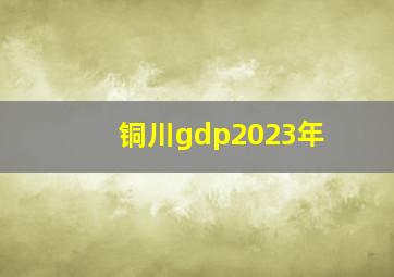 铜川gdp2023年