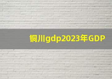 铜川gdp2023年GDP