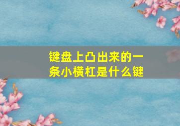 键盘上凸出来的一条小横杠是什么键