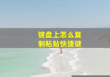 键盘上怎么复制粘贴快捷键