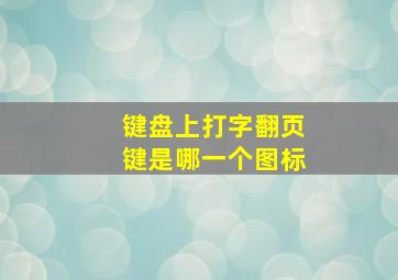 键盘上打字翻页键是哪一个图标