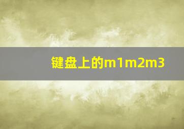 键盘上的m1m2m3