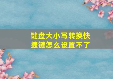 键盘大小写转换快捷键怎么设置不了