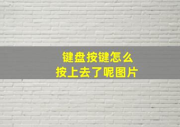 键盘按键怎么按上去了呢图片