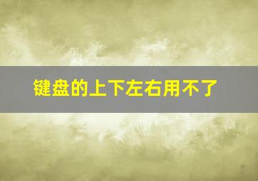 键盘的上下左右用不了