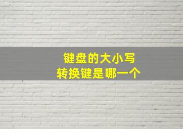 键盘的大小写转换键是哪一个