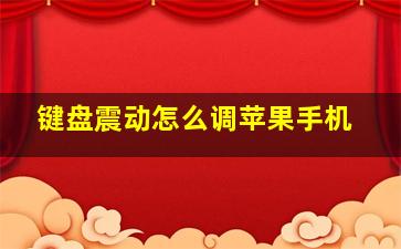 键盘震动怎么调苹果手机