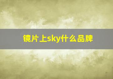 镜片上sky什么品牌