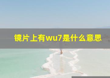 镜片上有wu7是什么意思