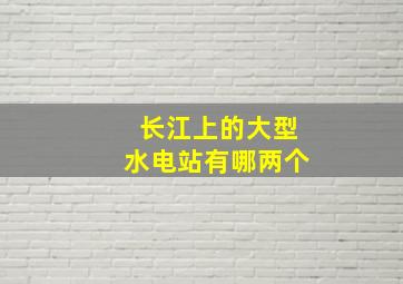 长江上的大型水电站有哪两个