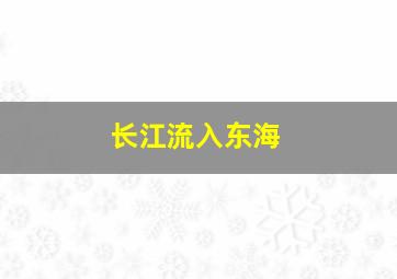 长江流入东海