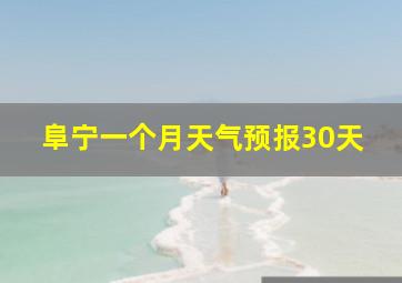 阜宁一个月天气预报30天