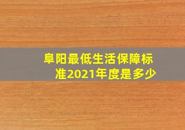 阜阳最低生活保障标准2021年度是多少