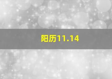 阳历11.14