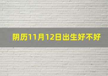 阴历11月12日出生好不好