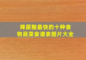 降尿酸最快的十种食物蔬菜食谱表图片大全