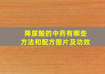 降尿酸的中药有哪些方法和配方图片及功效