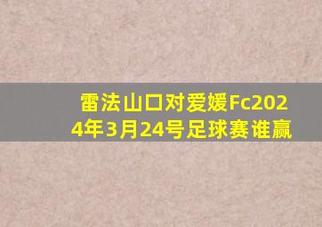 雷法山口对爱媛Fc2024年3月24号足球赛谁赢