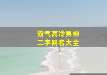 霸气高冷男神二字网名大全