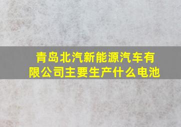 青岛北汽新能源汽车有限公司主要生产什么电池