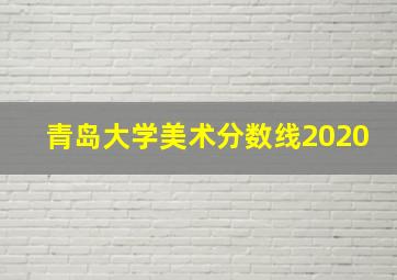 青岛大学美术分数线2020