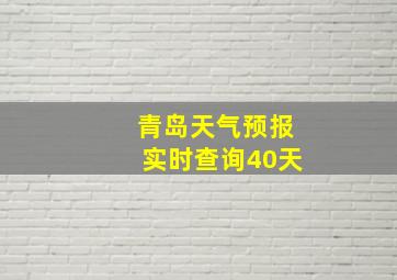 青岛天气预报实时查询40天