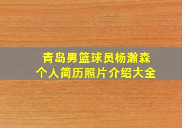 青岛男篮球员杨瀚森个人简历照片介绍大全