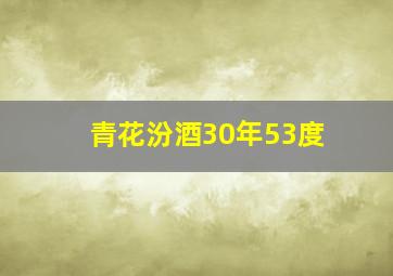 青花汾酒30年53度