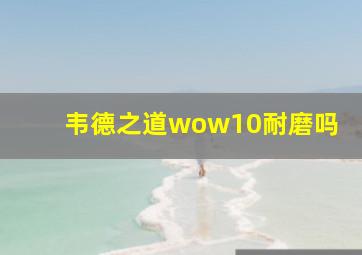 韦德之道wow10耐磨吗