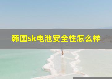 韩国sk电池安全性怎么样