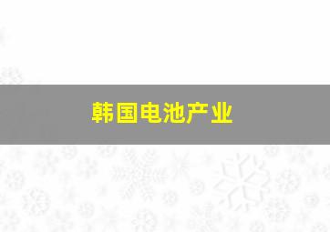 韩国电池产业