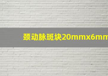 颈动脉斑块20mmx6mm