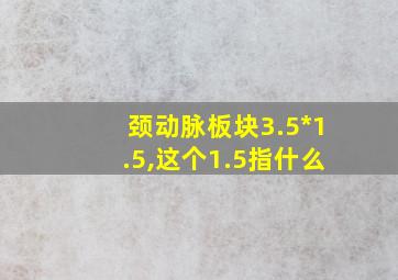 颈动脉板块3.5*1.5,这个1.5指什么