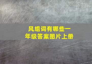 风组词有哪些一年级答案图片上册