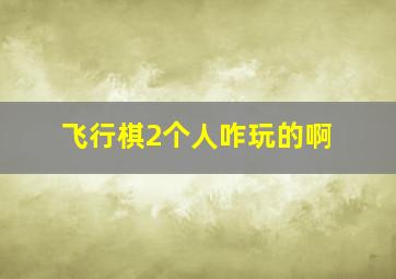 飞行棋2个人咋玩的啊