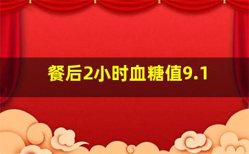 餐后2小时血糖值9.1