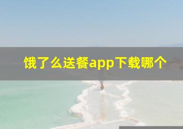 饿了么送餐app下载哪个