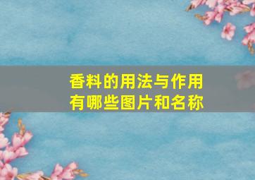 香料的用法与作用有哪些图片和名称