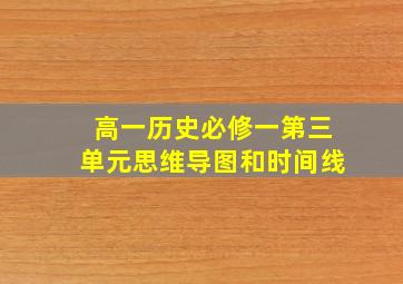 高一历史必修一第三单元思维导图和时间线