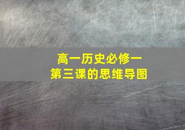 高一历史必修一第三课的思维导图