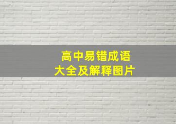 高中易错成语大全及解释图片