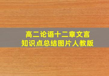 高二论语十二章文言知识点总结图片人教版