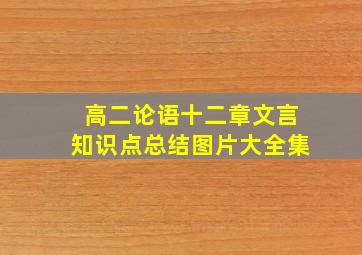 高二论语十二章文言知识点总结图片大全集