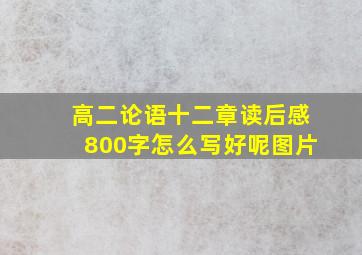 高二论语十二章读后感800字怎么写好呢图片