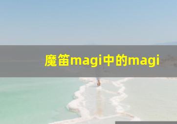 魔笛magi中的magi