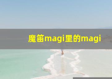 魔笛magi里的magi