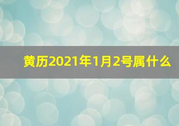 黄历2021年1月2号属什么