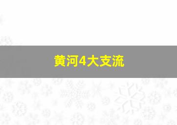 黄河4大支流