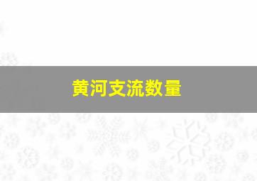 黄河支流数量